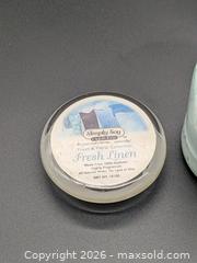 MaxSold Auction: Simply Soy "Fresh Linen" Scented Candle in Glass Jar - Cobourg (Ontario, Canada) SELLER MANAGED Downsizing Online Auction - Division Street