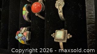 MaxSold Auction: Silver Jewelry Rings and Case  - Santa Barbara (California, USA) PARTNER MANAGED Estate Sale Online Auction - Rhoads Avenue