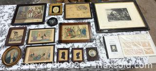 MaxSold Auction: 19th Century Victorian Antique Prints, Silhouettes & Miniatures A - Duxbury (Massachusetts, USA) PARTNER MANAGED Downsizing Online Auction - King Caesar Road
