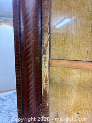 MaxSold Auction: Antique/Vintage Pine Side Table with Drawer and Glass-Front Tiger Maple Display Cabinet B - Duxbury (Massachusetts, USA) PARTNER MANAGED Downsizing Online Auction - King Caesar Road
