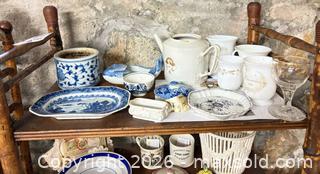MaxSold Auction: Assorted Ceramics & Porcelain Mixed Lot — Transferware & Majolica B - Duxbury (Massachusetts, USA) PARTNER MANAGED Downsizing Online Auction - King Caesar Road