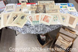 MaxSold Auction: Assorted Vintage Prints, Engravings & Original Drawings A - Duxbury (Massachusetts, USA) PARTNER MANAGED Downsizing Online Auction - King Caesar Road