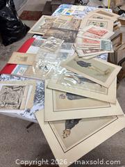 MaxSold Auction: Assorted Vintage Prints, Engravings & Original Drawings A - Duxbury (Massachusetts, USA) PARTNER MANAGED Downsizing Online Auction - King Caesar Road