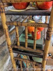 MaxSold Auction: Solid Bamboo Etagere Shelf, 4-Tier Faux Bamboo Style C - Duxbury (Massachusetts, USA) PARTNER MANAGED Downsizing Online Auction - King Caesar Road