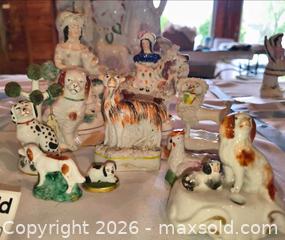 MaxSold Auction: Staffordshire-Style Porcelain & Earthenware Miniature Figurines B - Duxbury (Massachusetts, USA) PARTNER MANAGED Downsizing Online Auction - King Caesar Road