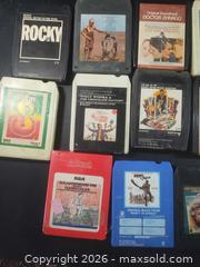 MaxSold Auction: 8-track tapes show tunes - San Mateo (California, USA) SELLER MANAGED Moving Online Auction - Seville Way