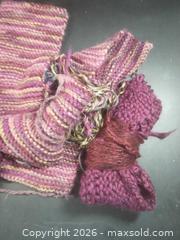 MaxSold Auction: Burgundy sweater unfinished - San Mateo (California, USA) SELLER MANAGED Moving Online Auction - Seville Way