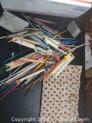 MaxSold Auction: Knitting and sewing supplies - box 1 - San Mateo (California, USA) SELLER MANAGED Moving Online Auction - Seville Way