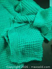 MaxSold Auction: Turquoise sweater unfinished - San Mateo (California, USA) SELLER MANAGED Moving Online Auction - Seville Way