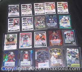 MaxSold Auction: Assorted Football Rookie Autograph & Parallels, 20 Cards - Buena Park (California, USA) SELLER MANAGED Moving Online Auction - Melrose Street