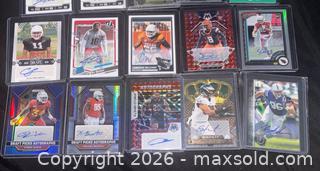 MaxSold Auction: Assorted Football Rookie Autograph & Parallels, 20 Cards - Buena Park (California, USA) SELLER MANAGED Moving Online Auction - Melrose Street
