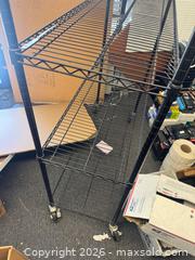 MaxSold Auction: Black Steel 5-Shelf Wire Shelving Unit on Casters - Buena Park (California, USA) SELLER MANAGED Moving Online Auction - Melrose Street