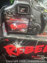 MaxSold Auction: Canon EOS Rebel XSi (450D) with EF-S 18-55mm Kit Lens 32Gb SD Card Camera Bag (Working) - Buena Park (California, USA) SELLER MANAGED Moving Online Auction - Melrose Street