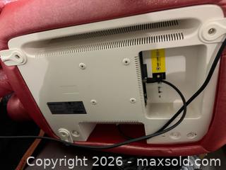 MaxSold Auction: Hannspree 19"  Crab Red/Pink Television with HDMI and VGA - Buena Park (California, USA) SELLER MANAGED Moving Online Auction - Melrose Street