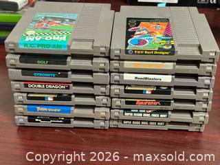 MaxSold Auction: Lot of 14 Original NES Game Cartridges - Buena Park (California, USA) SELLER MANAGED Moving Online Auction - Melrose Street