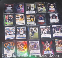 MaxSold Auction: Lot of 20 Autographed Football Rookie Cards — Panini, Donruss, Certified - Buena Park (California, USA) SELLER MANAGED Moving Online Auction - Melrose Street