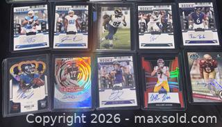 MaxSold Auction: Lot of 20 Autographed Football Rookie Cards — Panini, Donruss, Certified - Buena Park (California, USA) SELLER MANAGED Moving Online Auction - Melrose Street