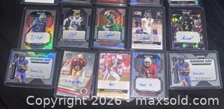 MaxSold Auction: Lot of 20 Signed Football Rookie Refractor Trading Cards - Buena Park (California, USA) SELLER MANAGED Moving Online Auction - Melrose Street