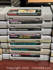 MaxSold Auction: Lot of 21 SNES (Super Nintendo) Game Cartridges - NTSC-U/C - Buena Park (California, USA) SELLER MANAGED Moving Online Auction - Melrose Street