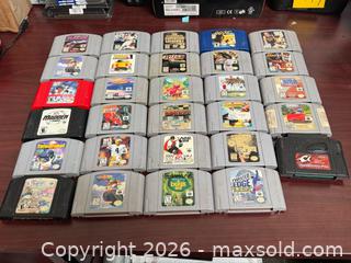 MaxSold Auction: Lot of 29 Nintendo 64 (N64) Game Cartridges — NTSC - Buena Park (California, USA) SELLER MANAGED Moving Online Auction - Melrose Street