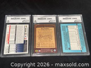 MaxSold Auction: Lot of 3 BCCG (Beckett) Graded Baseball Trading Cards  Mo Vaughn & Greg Maddux  - Buena Park (California, USA) SELLER MANAGED Moving Online Auction - Melrose Street