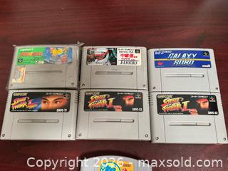 MaxSold Auction: Lot of 7 Japanese SNES & N64 Game Cartridges - Buena Park (California, USA) SELLER MANAGED Moving Online Auction - Melrose Street
