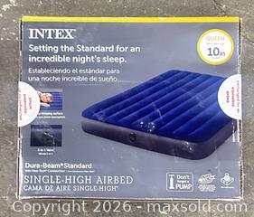 MaxSold Auction: INTEX Dura-Beam Queen Size Single-High Airbed – 10” Inflatable Mattress - Los Angeles (California, USA) SUPER SHORT NOTICE SELLER MANAGED Charity/Fundraising Online Auction - Vanowen Street
