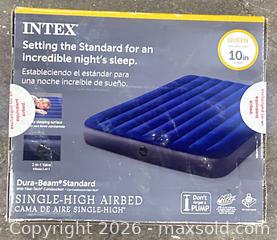 MaxSold Auction: INTEX Dura-Beam Queen Size Single-High Airbed – 10” Inflatable Mattress - Los Angeles (California, USA) SUPER SHORT NOTICE SELLER MANAGED Charity/Fundraising Online Auction - Vanowen Street