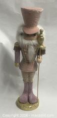 MaxSold Auction: Large Decorative Pink & Gold Nutcracker Christmas Figure 2 Feet Tall - Los Angeles (California, USA) SUPER SHORT NOTICE SELLER MANAGED Charity/Fundraising Online Auction - Vanowen Street