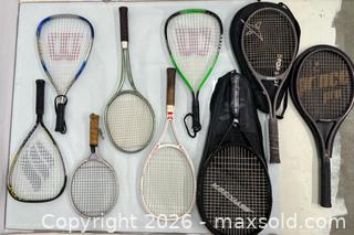 MaxSold Auction: Lot Features a Mix of 9 Vintage and Modern Tennis Rackets  - Los Angeles (California, USA) SUPER SHORT NOTICE SELLER MANAGED Charity/Fundraising Online Auction - Vanowen Street