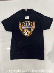 MaxSold Auction: Lot of 14 “110 Football” Club Black T Shirts Total: 9 Medium, 2 Large, 3 X-Large - Los Angeles (California, USA) SUPER SHORT NOTICE SELLER MANAGED Charity/Fundraising Online Auction - Vanowen Street