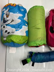 MaxSold Auction: Lot of 5 Assorted Children’s Sleeping Bags & 1 Small Tent  - Los Angeles (California, USA) SUPER SHORT NOTICE SELLER MANAGED Charity/Fundraising Online Auction - Vanowen Street