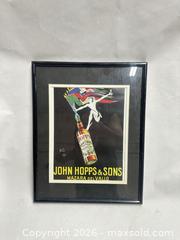 MaxSold Auction: Vintage John Hopps & Sons Marsala Advertising Print in Black Frame - Los Angeles (California, USA) SUPER SHORT NOTICE SELLER MANAGED Charity/Fundraising Online Auction - Vanowen Street