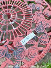 MaxSold Auction: Red Cast Iron Bistro Set - 1 Table & 1 Chair - Cambridge (Ontario, Canada) SELLER MANAGED Estate Sale Online Auction - Tiffany Street