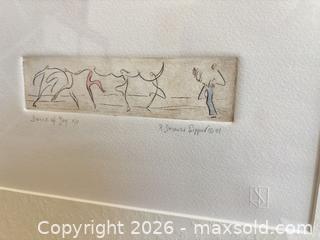 MaxSold Auction: Ruth Dosmar Sipper Watercolor & Pen/Ink Dance Scenes (Framed) - San Jose (California, USA) PARTNER MANAGED Estate Sale Online Auction - Tuscarora Drive