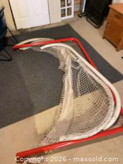 MaxSold Auction: Regulation Ice/Street Hockey Goal - Red Steel Frame - Ottawa (Ontario, Canada) SELLER MANAGED Downsizing Online Auction - Adam Baker Way