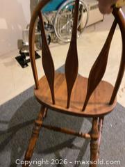MaxSold Auction: Solid Wood Windsor Spindle-Back Side Chair, Rustic Finish - Ottawa (Ontario, Canada) SELLER MANAGED Downsizing Online Auction - Adam Baker Way