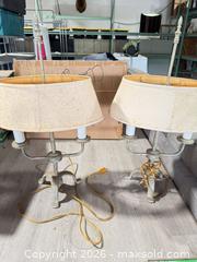 MaxSold Auction:  2-light Stiffel bouillotte lamps - Cocoa (Florida, USA) SELLER MANAGED Estate Sale Online Auction - Broadcast Court