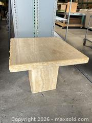 MaxSold Auction: Beautiful Earth tone  travertine table  - Cocoa (Florida, USA) SELLER MANAGED Estate Sale Online Auction - Broadcast Court