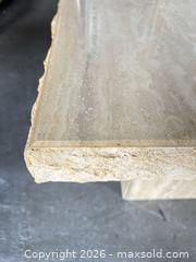 MaxSold Auction: Beautiful Earth tone  travertine table  - Cocoa (Florida, USA) SELLER MANAGED Estate Sale Online Auction - Broadcast Court