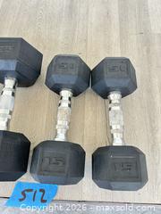 MaxSold Auction: Dumbbell weight set - Cocoa (Florida, USA) SELLER MANAGED Estate Sale Online Auction - Broadcast Court