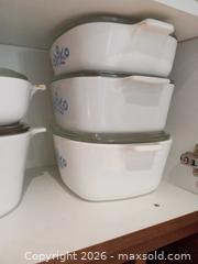 MaxSold Auction: CorningWare Blue Cornflower Piece Ovenproof Bakeware Set B - Oakville (Ontario, Canada) Moving Online Auction - Ribble Crescent