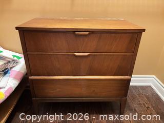 MaxSold Auction: Mid-Century Modern 3-Drawer Walnut Dresser C - Oakville (Ontario, Canada) Moving Online Auction - Ribble Crescent