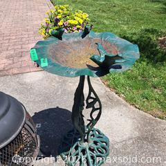 MaxSold Auction: Cast Iron Birdbath and Metal Outdoor Chiminea - Kingston (Ontario, Canada) PARTNER MANAGED Downsizing Online Auction - Nottingham Place