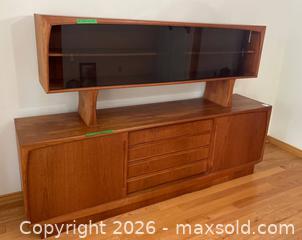MaxSold Auction: Teak Mid-Century Modern Cabinet with Sliding Glass Doors - Kingston (Ontario, Canada) PARTNER MANAGED Downsizing Online Auction - Nottingham Place