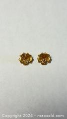 MaxSold Auction: (10K Yellow Gold) Vintage Floral Stud Earrings (2.27 g) - North Vancouver (British Columbia, Canada) PARTNER MANAGED Estate Sale Online Auction - E Braemar Road