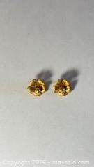 MaxSold Auction: (10K Yellow Gold) Vintage Floral Stud Earrings (2.27 g) - North Vancouver (British Columbia, Canada) PARTNER MANAGED Estate Sale Online Auction - E Braemar Road