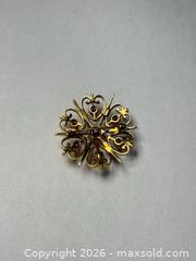 MaxSold Auction: (14K Yellow Gold) Vintage Victorian-Style Floral Brooch/Pin - North Vancouver (British Columbia, Canada) PARTNER MANAGED Estate Sale Online Auction - E Braemar Road