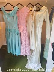 MaxSold Auction: 1950's-60's Vintage Mid-Century Wedding & Formal Wear (4 Dresses) - North Vancouver (British Columbia, Canada) PARTNER MANAGED Estate Sale Online Auction - E Braemar Road