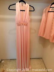 MaxSold Auction: 1970's Vintage Jack Bryan Peach Blush Evening Gown & Beaded Long-Sleeve Jacket - North Vancouver (British Columbia, Canada) PARTNER MANAGED Estate Sale Online Auction - E Braemar Road